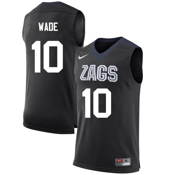 Men Gonzaga Bulldogs #10 Jesse Wade College Basketball Jerseys Sale-Black